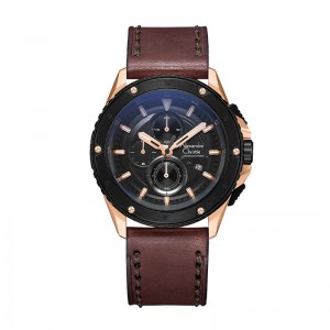 Alexandre Christie AC 6653 Rosegold Brown Leather MCLBRBA